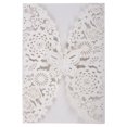 thumbnail image 2 of 20Pcs Delicate Carved Butterflies Romantic Wedding Party Invitation Card Envelope Invitations White & Ivory white, 2 of 8