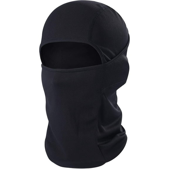 HOWEN Face Mask UV Protection Ski Sun Hood Tactical Full Masks for Men Women,Polyester Fabric,One Size Fits All.1-Black