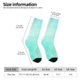 thumbnail image 2 of Vsdgher Cyan Mint Marble Crew Socks for Men & Women, Breathable Casual Athletic Ankle Socks, 2 of 6