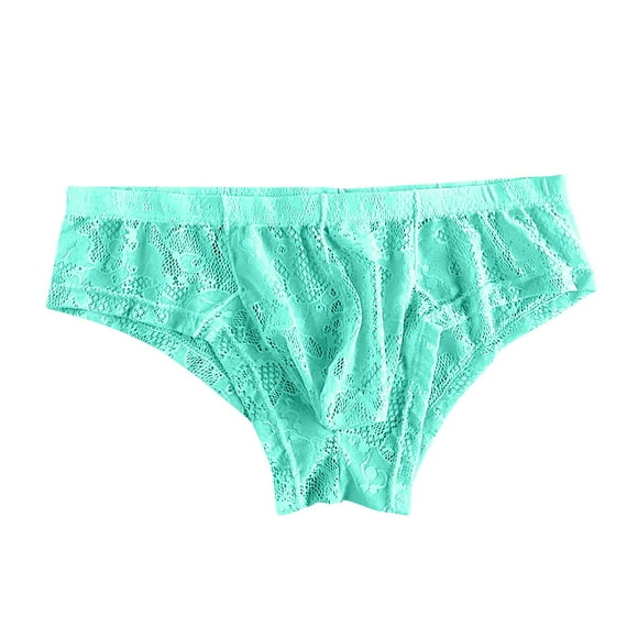 Weiqiqre Mens Underwear Briefs Lace Abdomen Mid-rise Waist and Hip Lift Comfortable Body Breathable Underwear Briefs