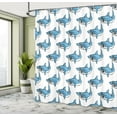 thumbnail image 5 of Ambesonne Ocean Shower Curtain, Sea Fierce Wild Shark, 69"Wx84"L, Blue White, 5 of 5