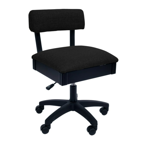 Arrow Adjustable Height Hydraulic Chair Baroness Black Black Drop Ship
