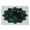 thumbnail image 1 of Galaxy Mandala Cutting Board, Polygonal Star Framed Geometric Cosmic Shaped Flower, Decorative Tempered Glass Cutting and Serving Board, Small Size, Charcoal Grey Night Blue, by Ambesonne, 1 of 1