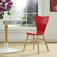 thumbnail image 2 of Modern Contemporary Urban Design Dining Kitchen Room Side Chair, Wood, Red, 2 of 4