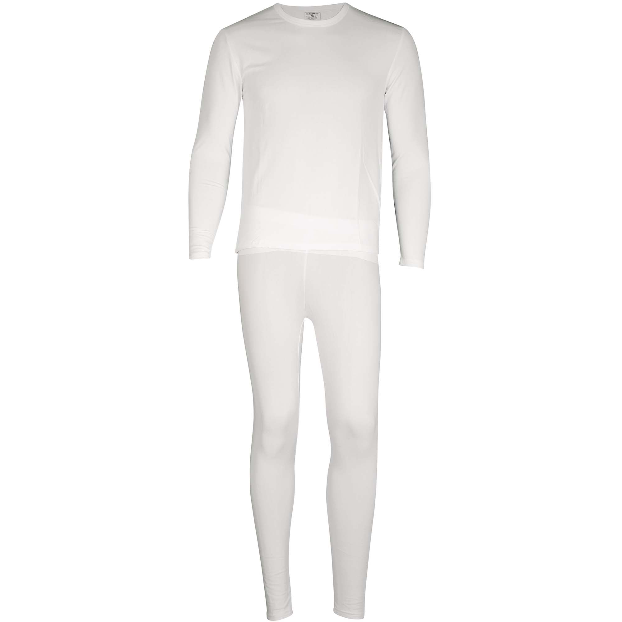Mens 2pc Microfiber Thermal Underwear Set Long Johns Top & Bottom Black 2XL 