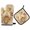 Bears are Eating Honey, variant on 2 PCS Oven Baking Gloves Set Heat Resistant Oven Mitt & Pot Holder Set Cooking Mitts Kitchen Home Supplies Panda and Clouds Pattern