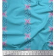 thumbnail image 1 of Soimoi Poly Georgette Fabric Leaves & Floral Hand Drawn Decor Fabric Printed Yard 52 Inch Wide, 1 of 1