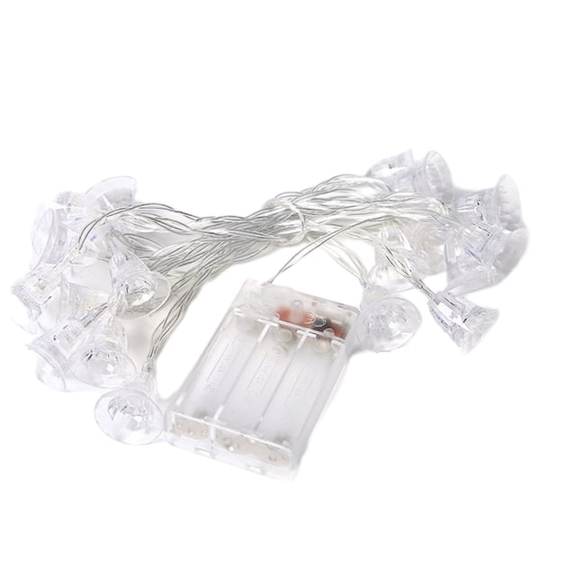 Qocolhg Christmas Tree Bells String Lights, Waterproof Bells Fairy Lights 126 Inch Battery Operated Outdoor Garden Lights, Bells Christmas Light for Wedding Party Decorations, Warm White