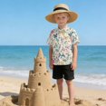 thumbnail image 6 of Dailycode Small Short Sleeve Button Down Shirts Rose Leaf Butterfly Casual Shirt 3-10 Years, 6 of 9