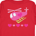 thumbnail image 4 of Inktastic Valentine Pink Heart Helicopter Boys or Girls Long Sleeve Toddler T-Shirt, 4 of 5