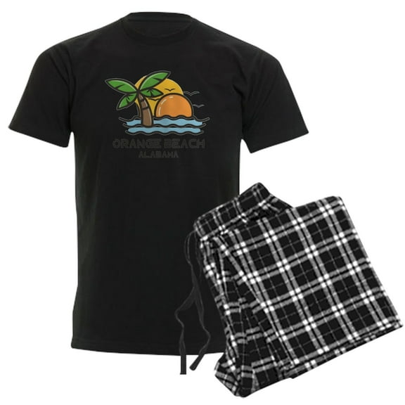 CafePress - Alabama Orange Beach Pajamas - Men's Dark Loose Fit Cotton Pajama Set