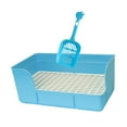 thumbnail image 3 of Bunblic Rabbit Litter for Cage Bedpan Ferret Guinea Pig Potty Tray Corner Litter Pan Blue, 3 of 8