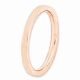 thumbnail image 3 of Sterling Silver Stackable Expressions Rose Gold Plated Polished Flat Ring Size 10, 3 of 5