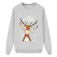thumbnail image 1 of 2025 Femmes Rbbed Pyjama de Famille à Manches Longues Action de Grâce Chandail en Molleton Automne Parent Enfant Pyjama de Vacances en Famille à Porter Imprimé de Noël Rond Assorti Pyjama de Famille Col de Noël Velours, 1 of 3