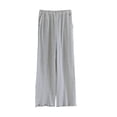 thumbnail image 3 of Frnrwgo Pajama Pants for Women, Solid Color Loose Lounge Sleep Bottoms, Elastic Waist Comfy Casual Trousers, 3 of 5