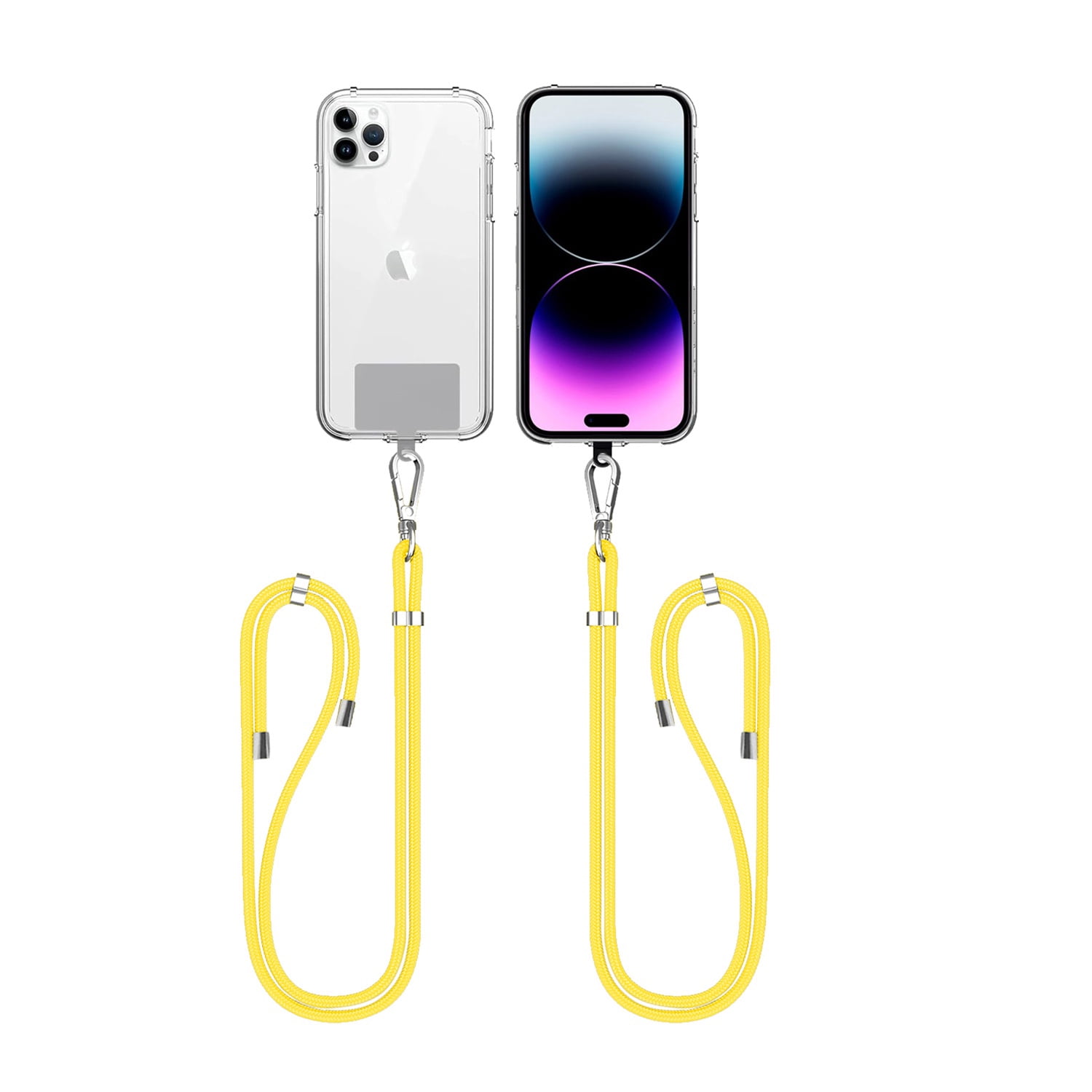 Universal Phone Lanyard with Card Organizer - Yellow