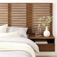 thumbnail image 2 of Pemberly Row Tête de Lit Simple Moderne en Bois et Tables de Nuit en Noyer, 2 of 7