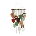 thumbnail image 4 of Boho Macrame Wall Hanging - 33" x 18" Handwoven Leaf Feather Wall Art, Large Cotton & Wood Bead Tapestry with Tassels, Chic Bohemian Decor for Living Room, Bedroom, Nursery, or Wedding Backdrop, 4 of 6