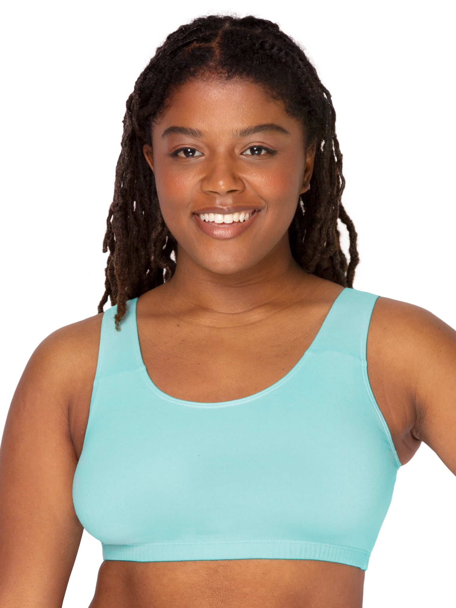 Fruit of the Loom Women's Tank Style Cotton Sports Bra, 3-Pack, Style 9012
