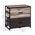 thumbnail image 3 of Vinsetto Office File Cabinet w/ 2 Drawer, Hanging A4 Letter Legal, 3 of 10