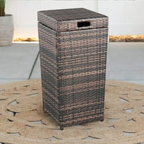 iTopRoad 26 Gallon Furniture Palm Harbor Outdoor Wicker Trash Bin
