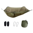 thumbnail image 3 of Hamaca al aire libre hamaca hamaca fácil transporte con red de cama de cama para dormir estable cama de hamaca para mochileros para mochileros al aire Verde, 3 of 8