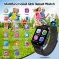 thumbnail image 2 of SHANNA Kids Smart Watch for Boys Girls Aged 4-12,  1.83'' HD Touch Screen with 30 Games and 140 Learning Cards, Music Player Camera Pedometer Story Telling, Black, 2 of 11