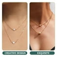 thumbnail image 3 of IFANLANDOR Lot de 1 Colliers Superposés avec Perles Simulées pour Femmes Design Minimaliste, 3 of 7