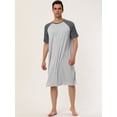 thumbnail image 3 of Camisón para Hombre Lars Amadeus Mangas Raglán Gris M, 3 of 6