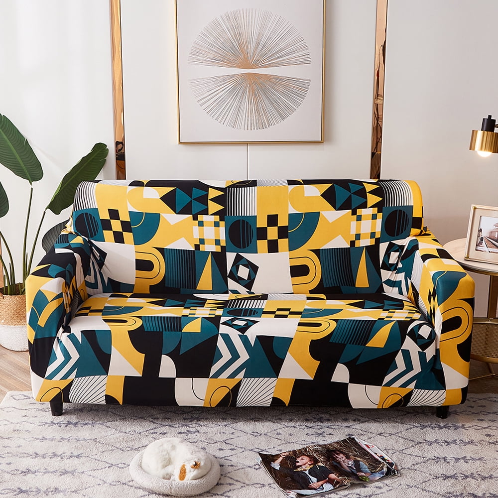 Details about   1/2/3/4 Seater Styling Printed Couch Cover Stretch Sofa Covers for Living Room 