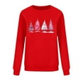 thumbnail image 4 of HOMBOM Womens Christmas Sweatshirts Merry Ugly Festive Crewneck Red Xmas Sweatshirt for Adult Tree, 4 of 6
