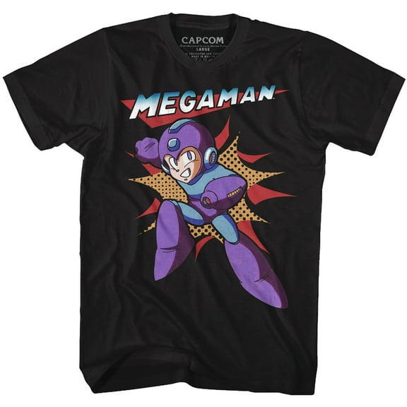Mega Man Mega Black Adult T-Shirt