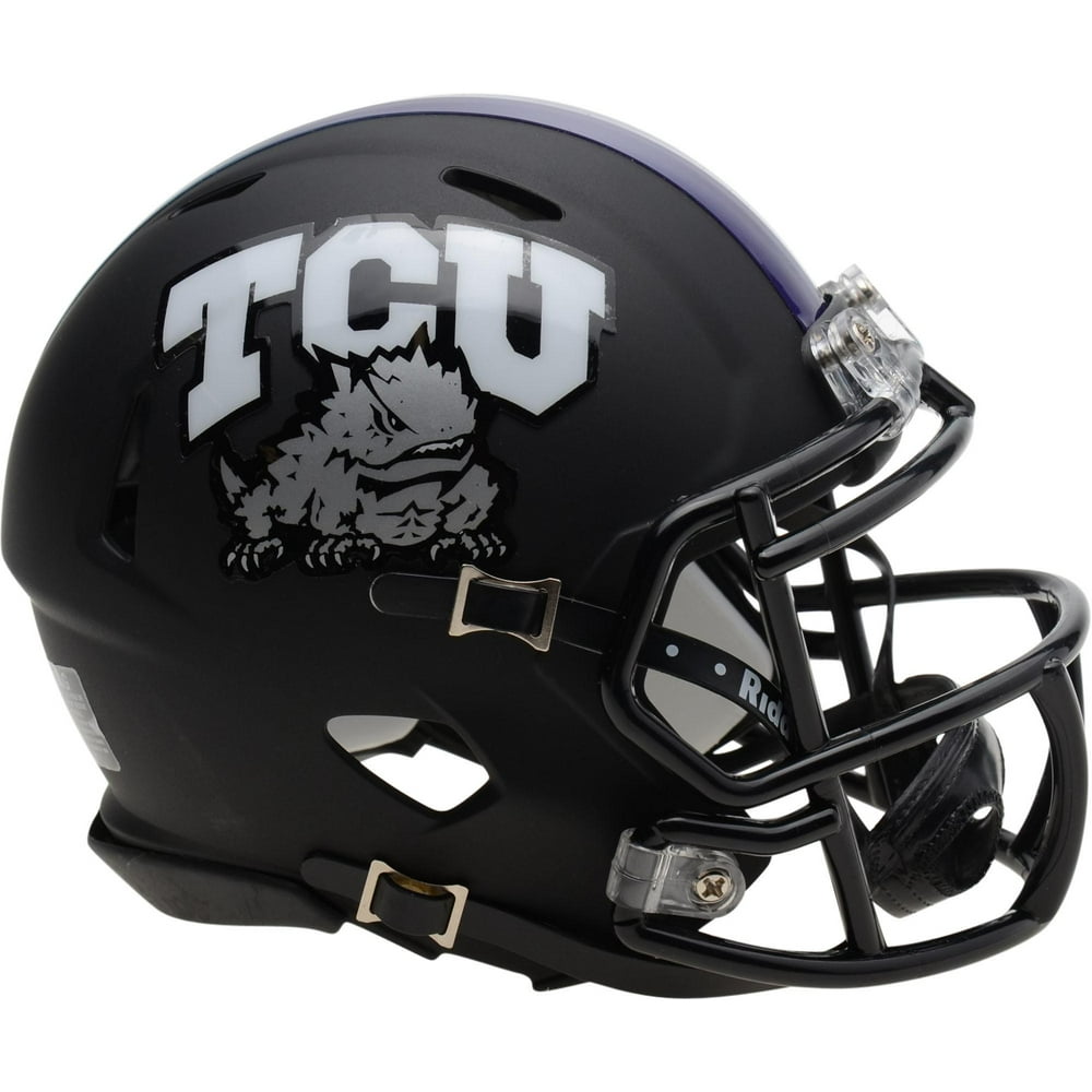Riddell TCU Horned Frogs Autographed Riddell Black Matte Revolution