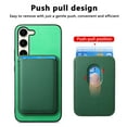 thumbnail image 3 of Allytech 2 in 1 Detachable Wallet Case for Samsung Galaxy S23, [Thin & Light] [Compatible with MagSafe] Luxury PU Leather Card Holder Soft Bumper Shockproof Anti-Scratch Magnetic Case, Green, 3 of 11
