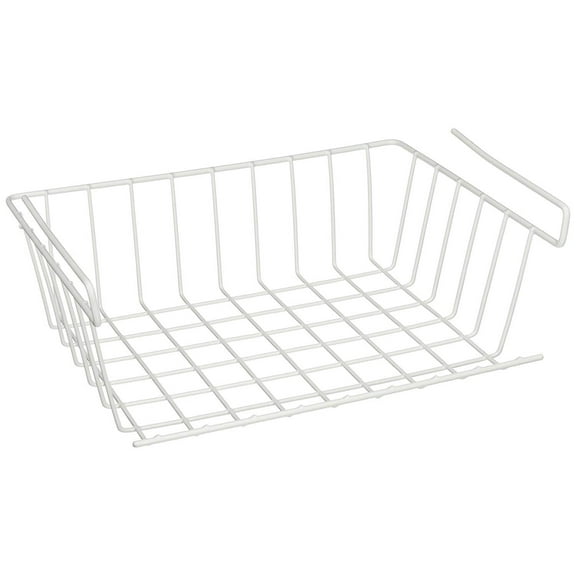YBM Home Under Shelf Storage Basket, 12" Length x 9" Width x 5" Height, White