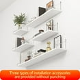 thumbnail image 4 of Qholemyo Floating Shelves Wall Mounted Modern White Floating Shelves For Wall Wall Shelves For Bedroom Nursery White Shelves Display Picture Shelf For Wall Decor Living Room Bathroom Kitchen, 4 of 5