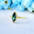thumbnail image 2 of SHEKHAWATJEWELS 12x6 mm Marquise Cut Green Sapphire Solitaire Engagement Ring - Yellow Gold Plated Silver Proposal Ring For Her, 2 of 6