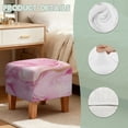 thumbnail image 7 of SCRAWLGOD Pink Marble Print Stretch Ottoman Slipcover Square Folding Storage Stool Ottoman Cover Breathable Footstool Covers Slipcover Chair Covers for Living Room, 7 of 7