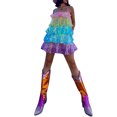 thumbnail image 1 of Txlixc Vestido de color sin mangas para mujeres con lentejuelas brillantes Txlixc  moda, 1 of 9