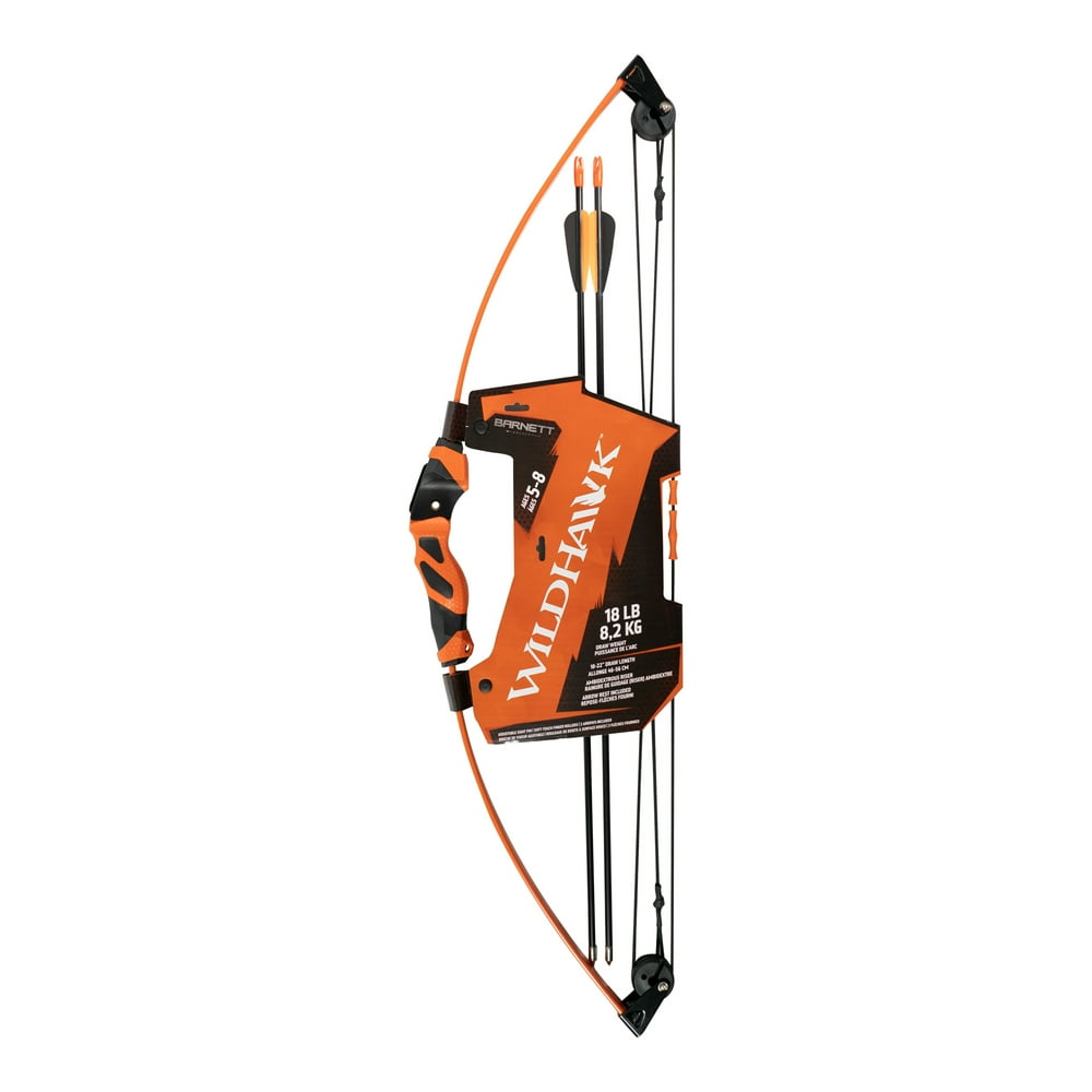 Youth Archery Wildhawk Compound Bow, Orange, 18lb Draw Weight, 1822" Draw Length