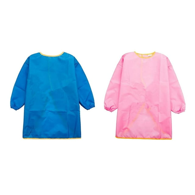 2 uds delantales impermeables Macarena para niños delantales de pintura de manga larga tamaño grande