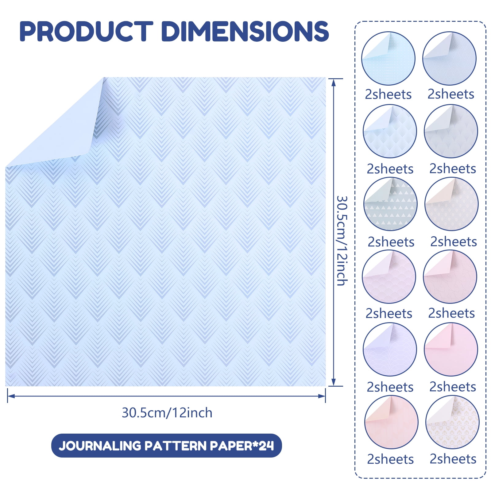24 Sheet Aesthetic Scrapbook Paper Soft Color Pattern Paper Double Sided Printing for DIY Card Making Scrapbook Wedding Photo Album Home Decor 12 x 12 Inch