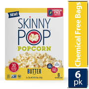 SkinnyPop Gluten-Free Butter Microwave Popcorn, 2.8 oz, 6 Count