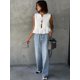 thumbnail image 5 of Conjunto de falda con cordones para mujer, traje elegante sin mangas, cuello redondo, volantes, cintura alta, línea A, verano, 2024, 5 of 5