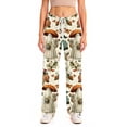 thumbnail image 4 of Fabrcox Halloween Women Pajama Pants Ghost Pumpkin Spider Web Sleep Pants for Women Fall Winter Festival Comfy Womans Lounge Pants Khaki XXXL, 4 of 6