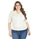 thumbnail image 1 of Blusa de lino con pedrería Roman Fashion /Tallas Extras, 5110 (Beige) beige 42, 1 of 5