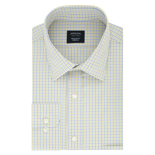Arrow Men's Arrow RegularFit Stretch SpreadCollar Dress Shirt Sun