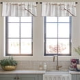 thumbnail image 4 of LALILO Kitchen Curtain Valance Branches White Flat Rod Pocket Window Curtain 52"x 18" Set of 2, 4 of 6
