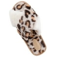 thumbnail image 4 of Coofit Open Toe Slippers Plush Non-skid Fluffy Slippers Cross Band Slippers for Women, 4 of 10