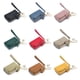 thumbnail image 4 of Cartera corta Qarigey de piel sintética INS con cierre de cremallera verde negro, 4 of 6